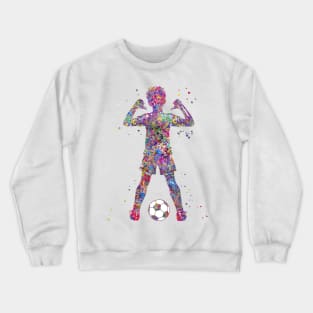 Boy Soccer Player Crewneck Sweatshirt